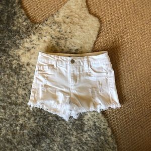 Tractr White Denim Shorts